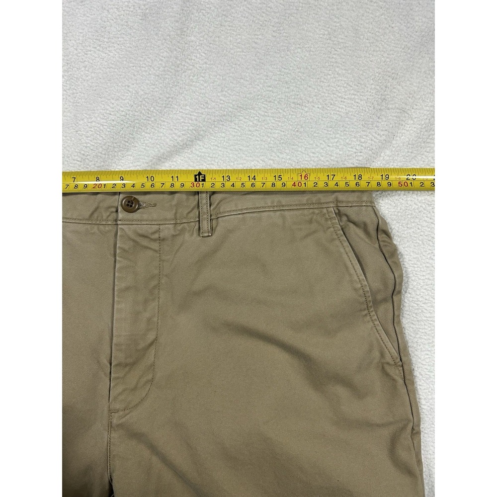J Crew Oarsman Pants Mens 36x32 Khaki Classic Chino Cotton‎ Flat Front Casual - Picture 6 of 7